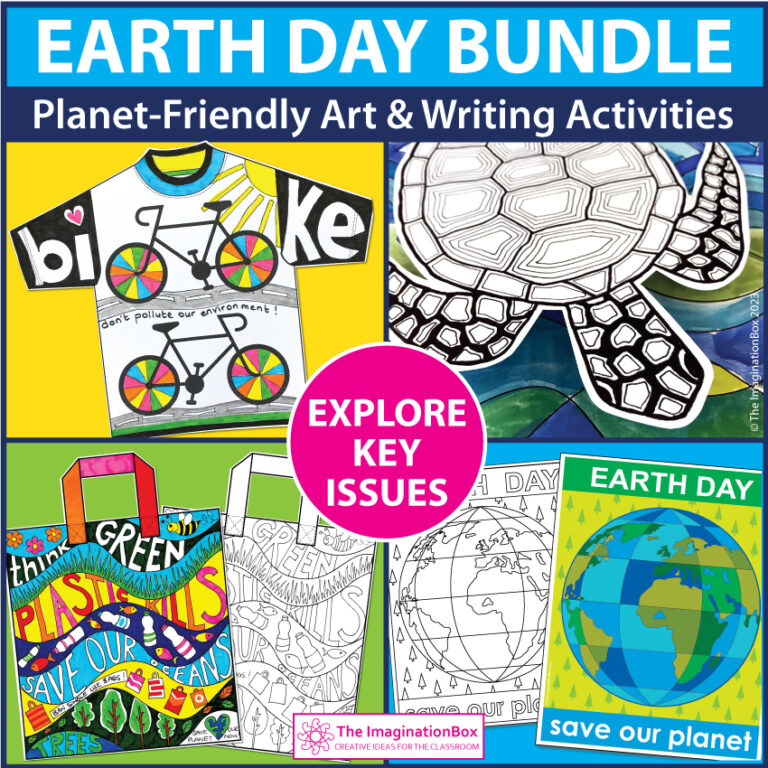 Earth Day Coloring Pages, Art and Writing Activities Bundle - The ...