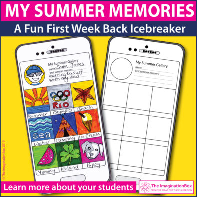 my summer memories back to school art activity for the classroom