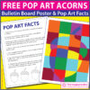 Free Fall Coloring Pages, Pop Art Acorn Activity