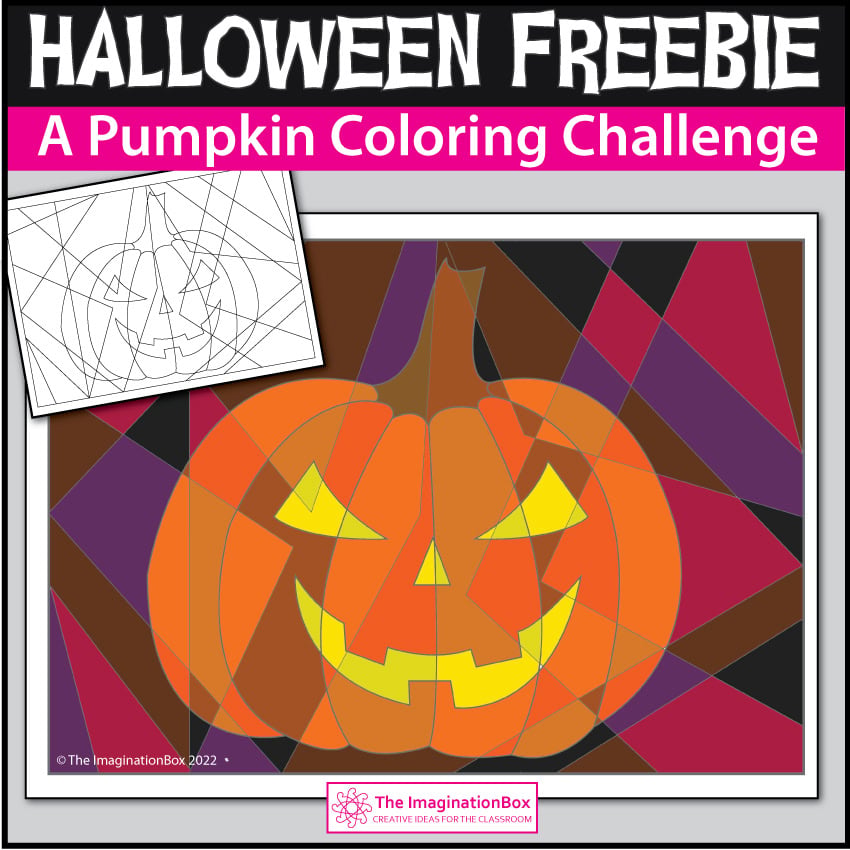 halloween pumpkin with geometric pattern