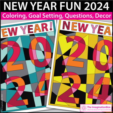 2024 New Year Coloring Pages for Kids