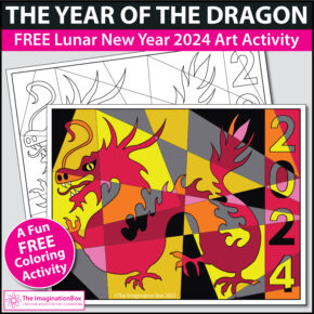 The year of the dragon free coloring pages