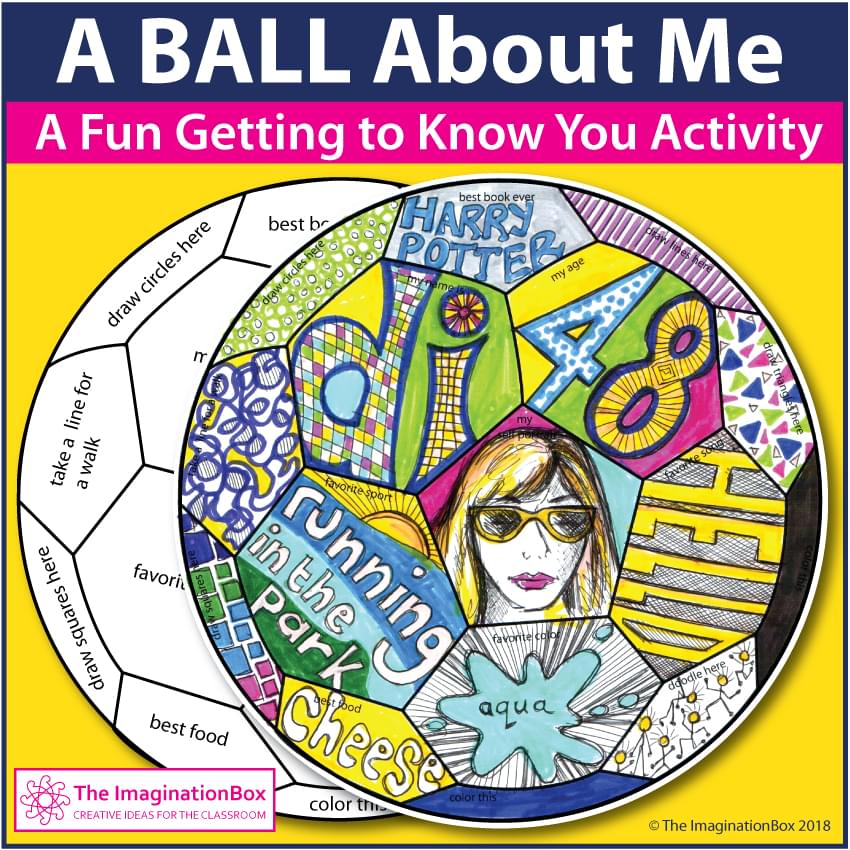 a soccer ball about me printable art activity