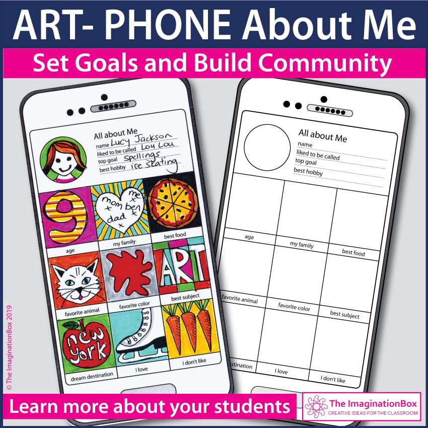all about me printable cell phone art activity