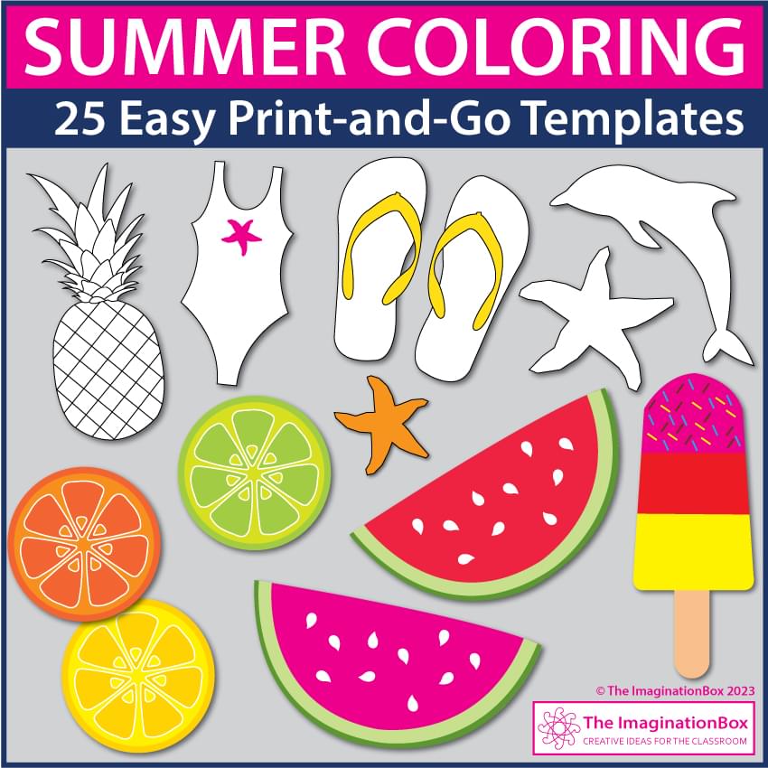 printable summer coloring pages for the classroom
