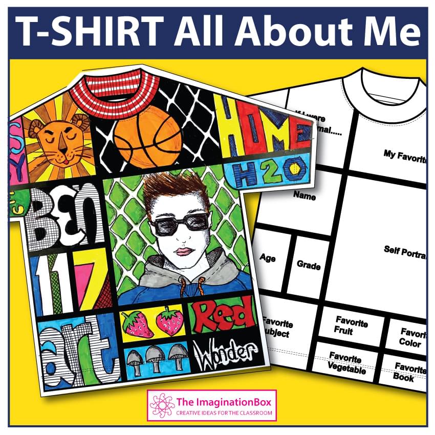 A T-shirt all about me art activitiy